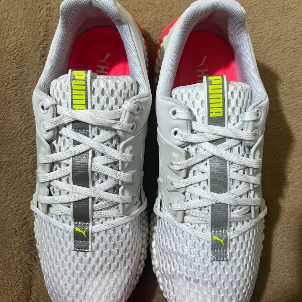 NIB PUMA Women 8.5‎ Hybrid Sky White Pink Yellow 192576-05